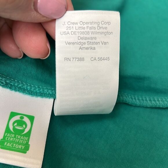 J. Crew Factory Green tiered knit jersey dress size xs NWOT- Repaired - Picture 6 of 9